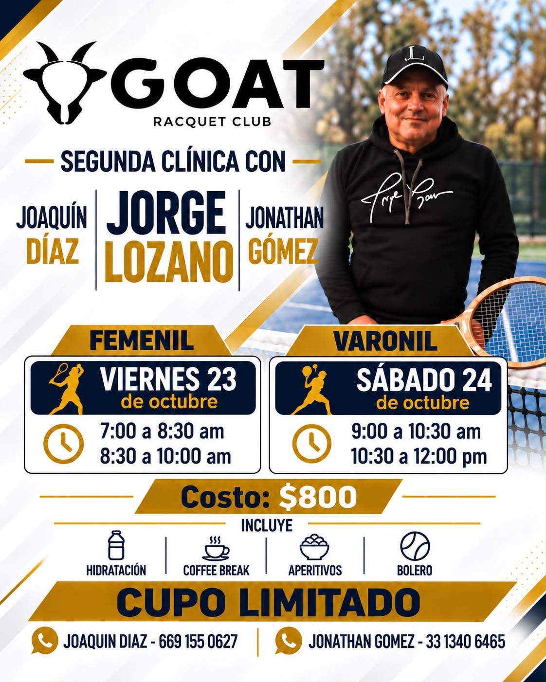 Clínica de Tenis con Jorge Lozano