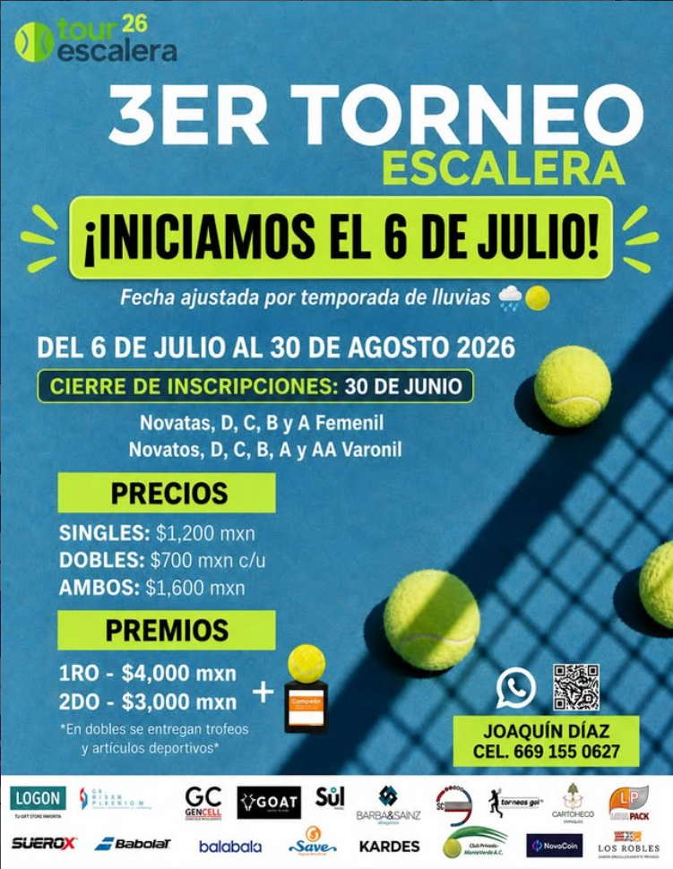 Poster de Tour Escalera - 3 Torneo (SINGLES)